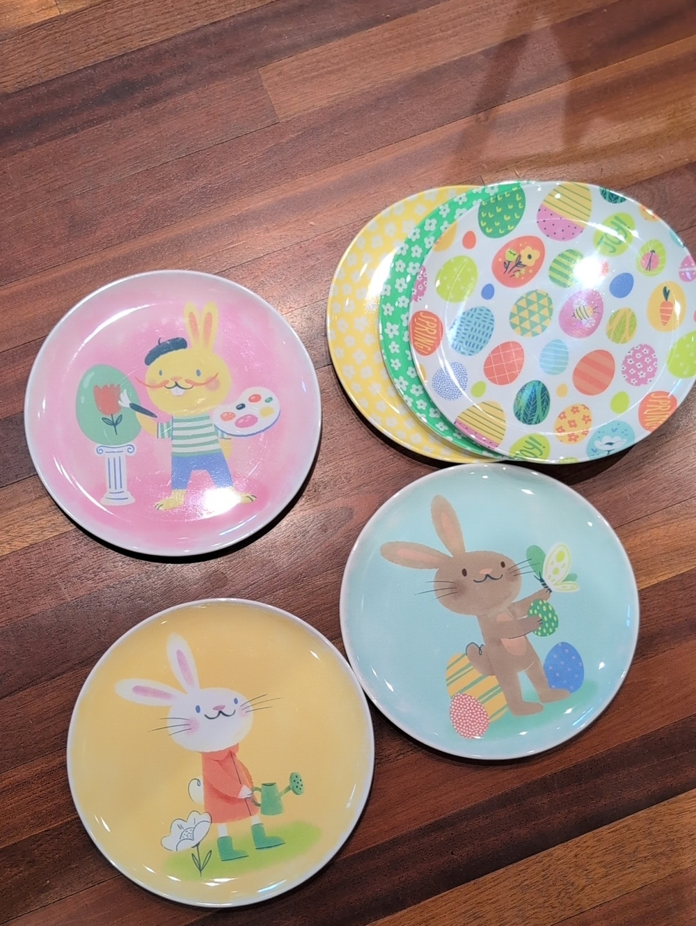 Target Bundle Of 6 Easter Spring Bunny Target Plastic 10 Inch Plates